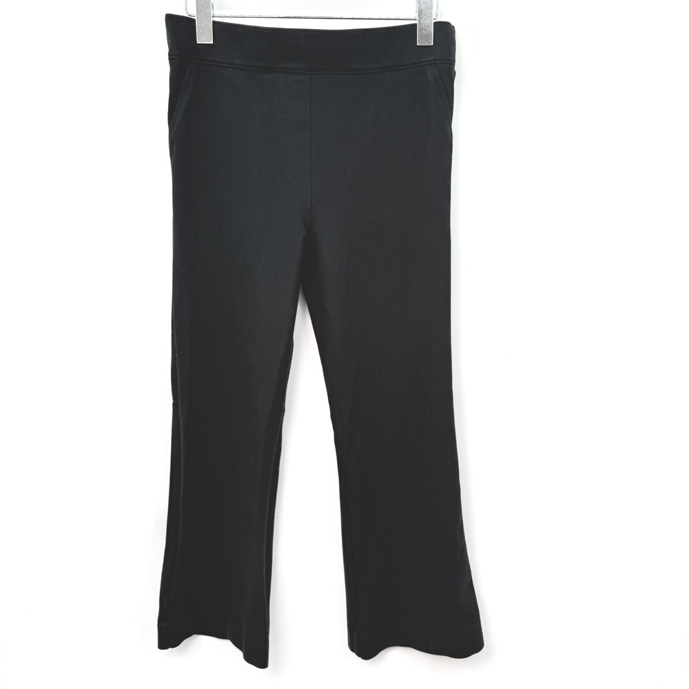 Spanx The Perfect Pant Flare Crop‎ Women L Black Workwear Capsule Minimalist